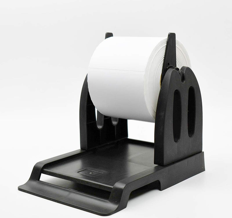 PUROSUR Thermal Label Holder for Rolls and Fan-Fold Labels Great for Desktop Thermal Printers Label Holder Black - Image 1